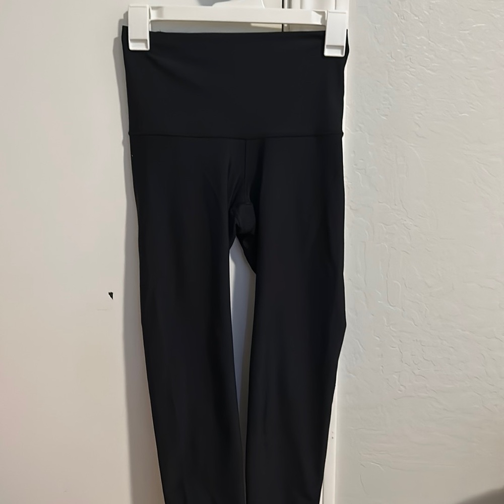 Plain black full length leggings (size XS)